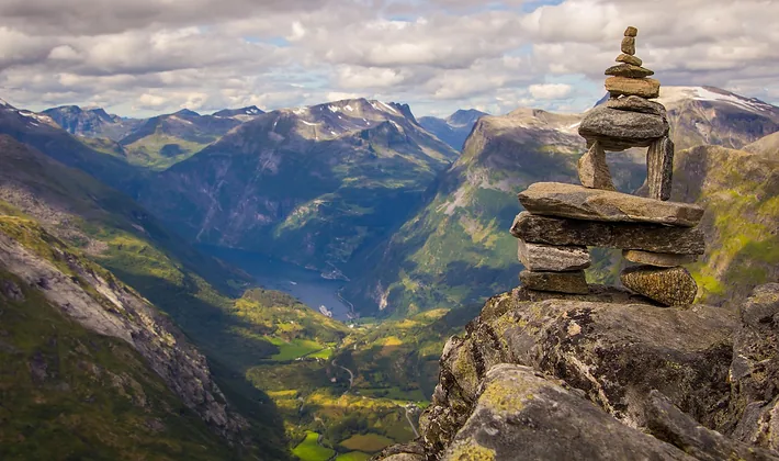 Geirangerfjordas nuo Dalsnibos