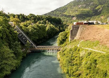 Susprogdintas tiltas per Neretvą Jablanicoje