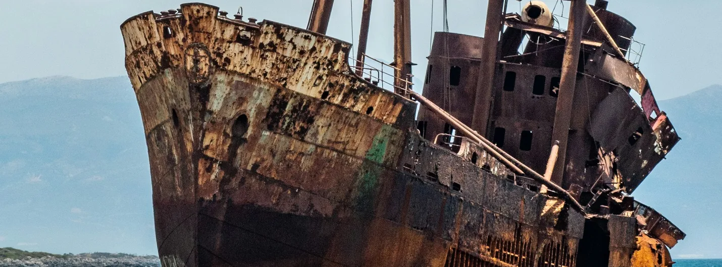 Laivas „Dimitrios“ Glifados paplūdimyje prie Gitiono